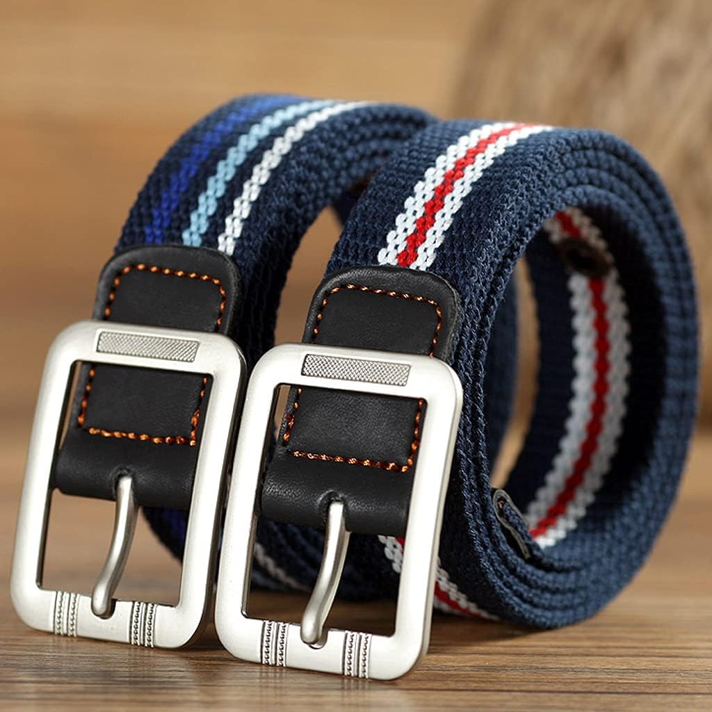 Fashionable and Comfortable Young Student Canvas Belt for Boys and Girls Narrow Version Wide Simple Leisure (Color: F) (E)