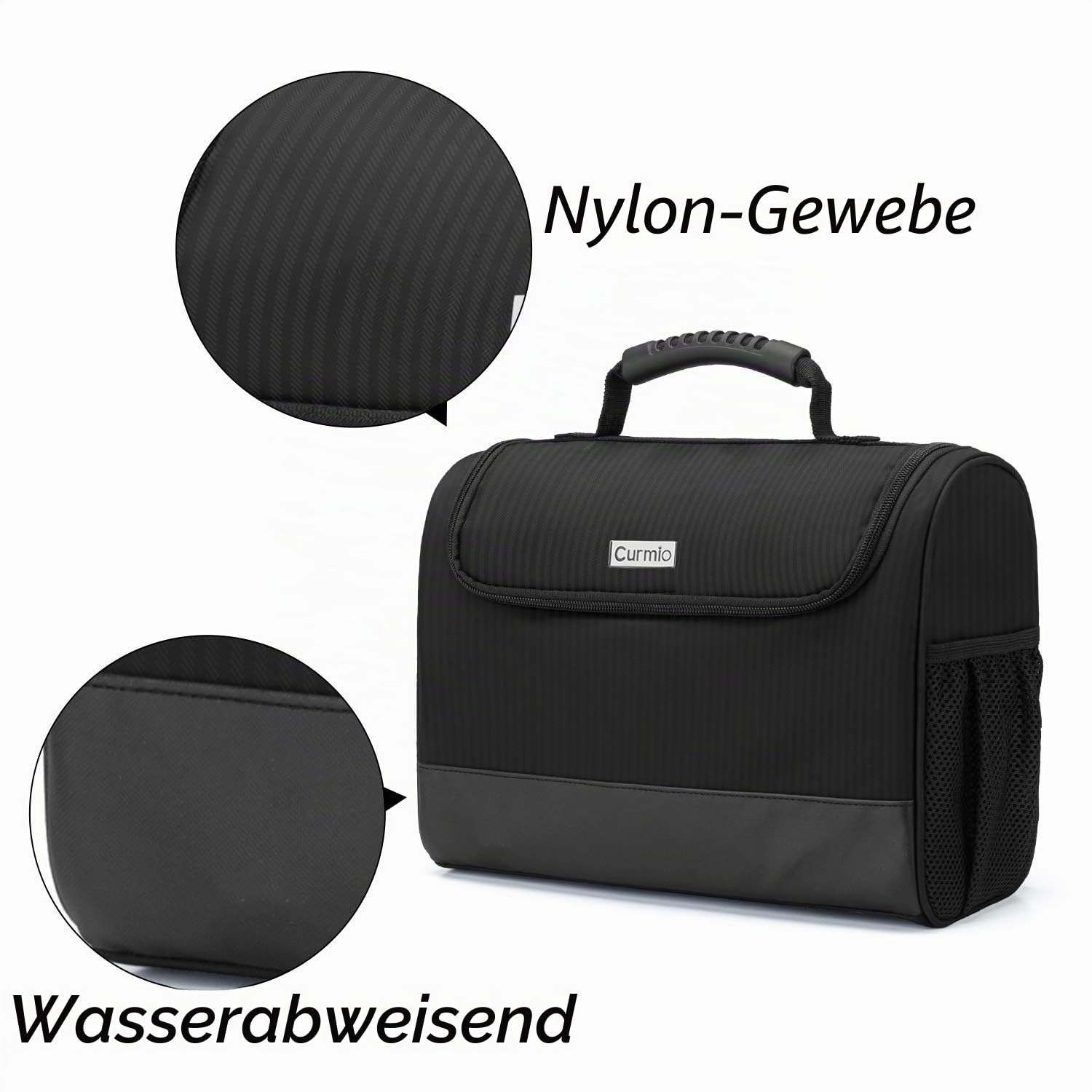 CURMIO Barkeeper-Tasche, tragbare Reisetasche mit Gummigriff für Bar-Werkzeug, für Zuhause, drinnen und draußen, Terrasse, Party