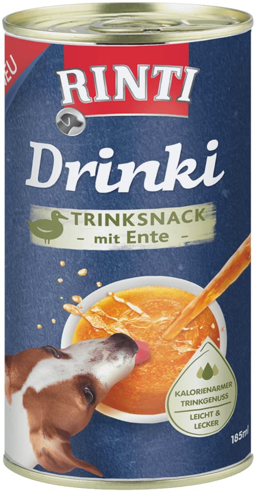 Rinti Drinki Ente 24 x 185 ml Multipack Trinksnack für Hunde
