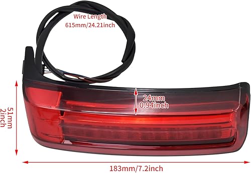 Miniatura 4 de HDBUBALUS Luces traseras de alforja para motocicleta, freno de funcionamiento, lámpara LED de señal de giro para Harley Touring Street Gilde Road