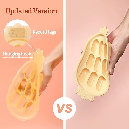 Miniatura 2 de haakaa Bandeja de silicona para mordiscos, molde de paletas de dentición de leche materna, alimentador congelador de alimentos frescos para bebés,