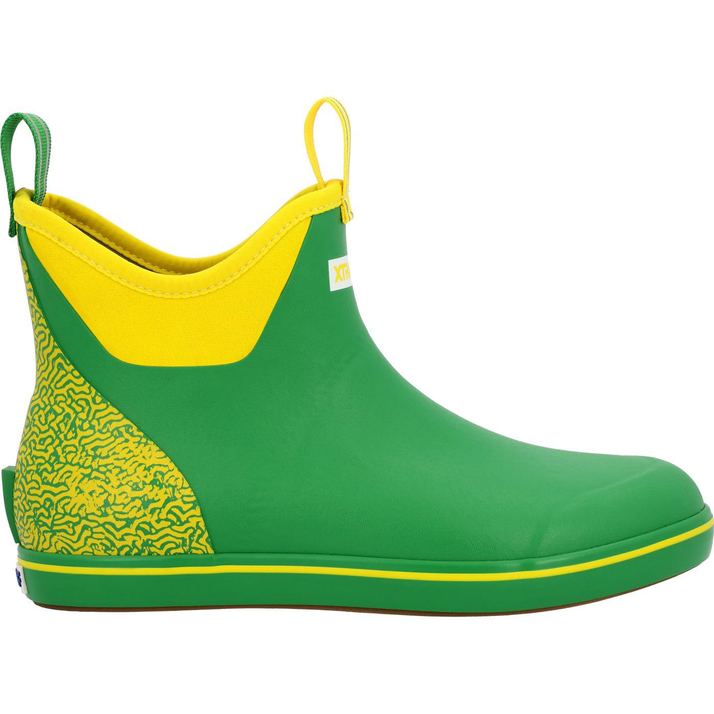 XTRATUF Men's Tailgate Ankle Deck Boot, Green, Size 7(M)