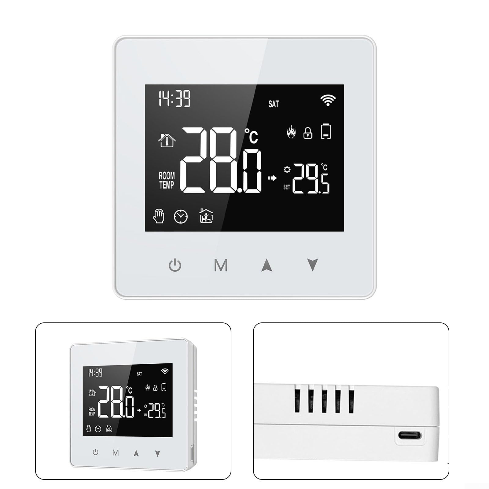 Termostato intelligente Wifi per riscaldamento caldaia a gas per Tuya Zigbee - Termostato programmabile intelligente, alimentato a batteria, termostato da forno a parete con display LCD, controllo APP