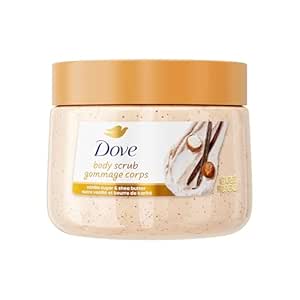 Dove Vanilla Body Scrub Exfoliates and Deeply Nourishes for Smooth, Radiant Skin 15oz