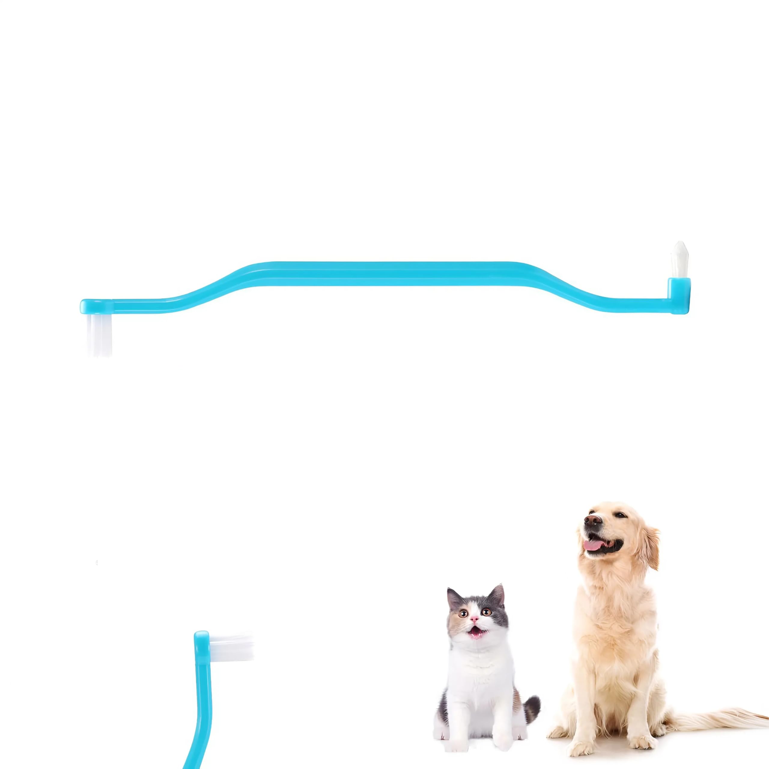 COOCOO BABY Dual Sided Cat Toothbrush Brush Cleaning Brush Dental Tools Cat Accessories Soft Toothbrush for Cats Round Kit with Toothpaste Function for Oral Care Teeth Cleaning Grooming Tool