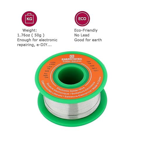 Miniatura 3 de Alambre de soldadura Núcleo de colofonia sin plomo Alambre de soldadura eléctrica delgado 0.024 in 1.76 oz Soldadura fina con fundente 2.5 PB libre