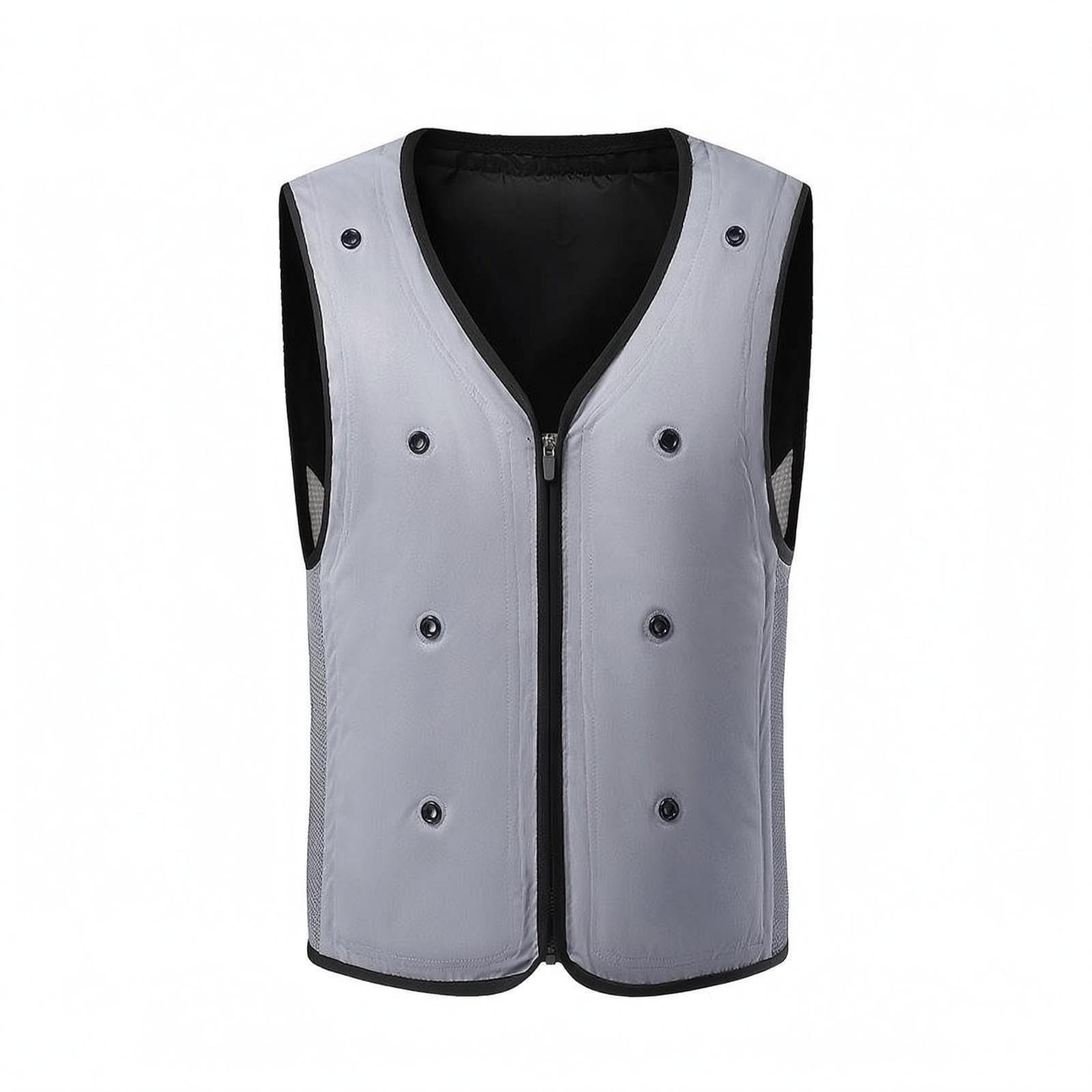 Cooling Vest Breathable Mesh Sleeveless Zip Vest Tailored Outerwear for Outdoor Wear, Workwear Gray 4XL|Clothing Shoes & Accessories| Mens Clothing| Coats & Jackets-image-45