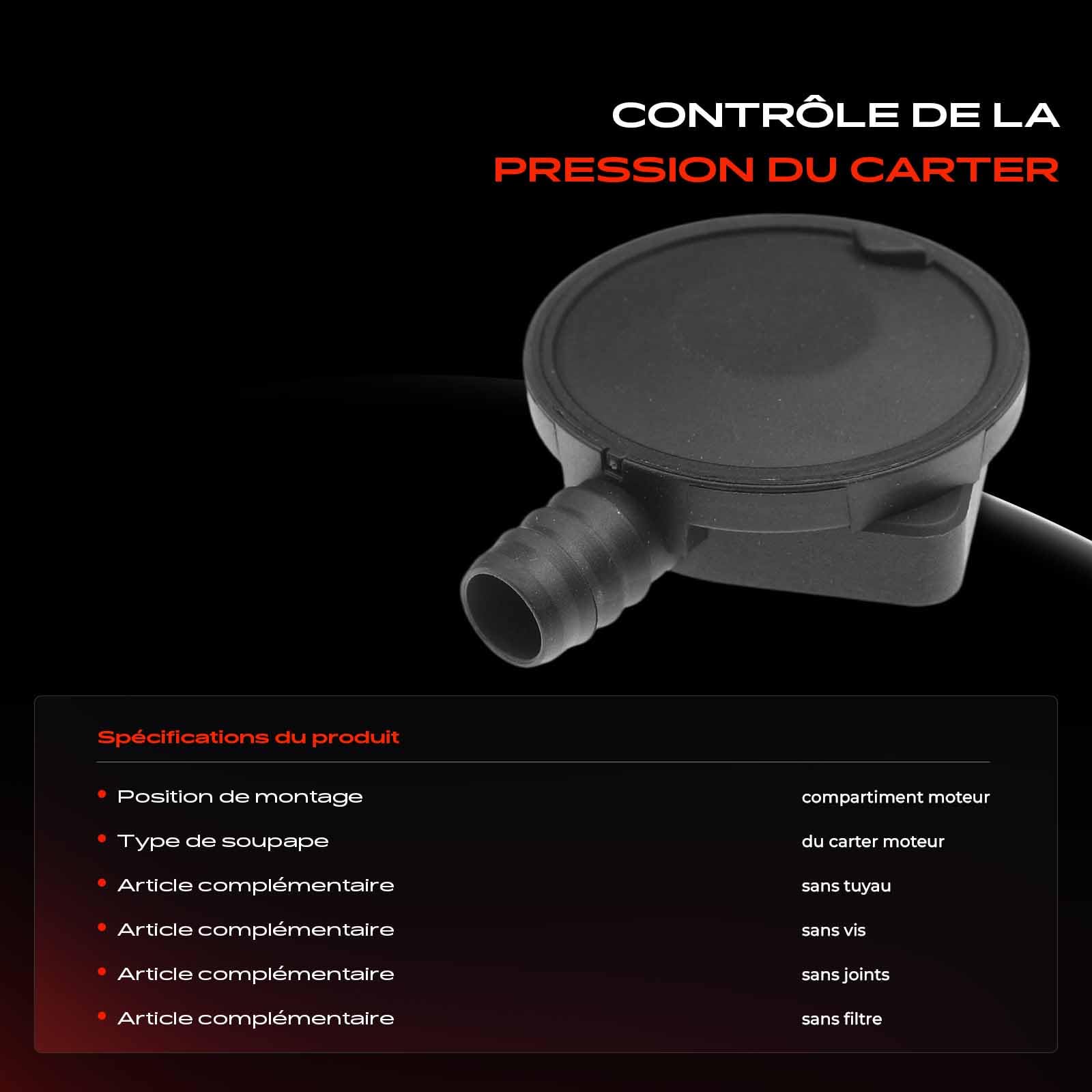 Frankberg Soupape de ventilation du carter 11157501567 | Compatible avec: Série 3 E46, Série 3 Compact E36, Coupé Série 3 E46, Série 3 Touring E36, Série 3 E36