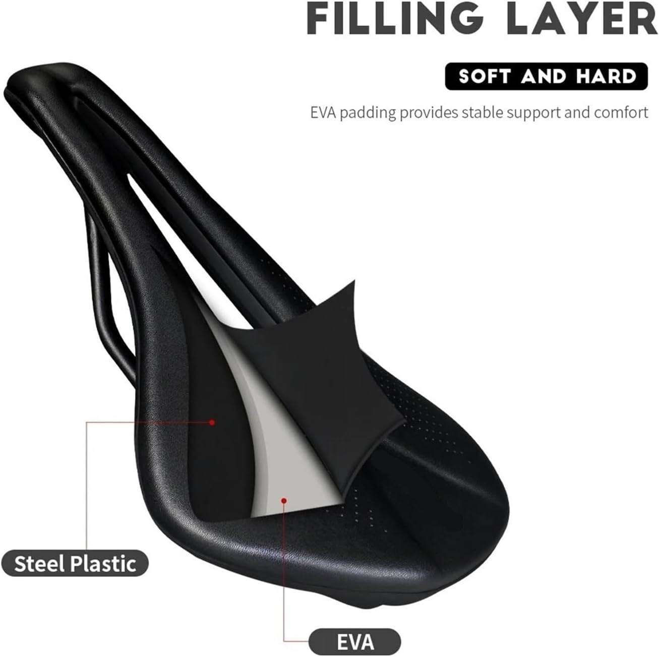 EVA Ultralight Breathable Comfortable Seat Cushion Bike Racing Saddle for MTB Road Bike Bicycle Parts Components