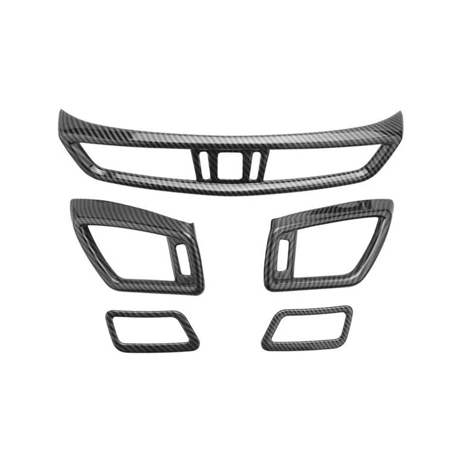Für Für X-Trail T32 Für Rogue Für Qashqai J11 2014-2020 5 Teile/Satz Auto Front Konsole Klimaanlage Vent Outlet Abdeckung Innenausstattung(Carbon Fiber Pattern)