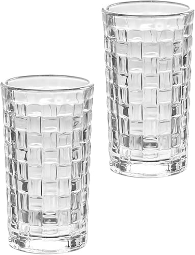 Vasos transparentes Tiki. Juego de 2 vasos altos de whisky de 11 onzas. El regalo para entusiastas de las tazas y amigos.