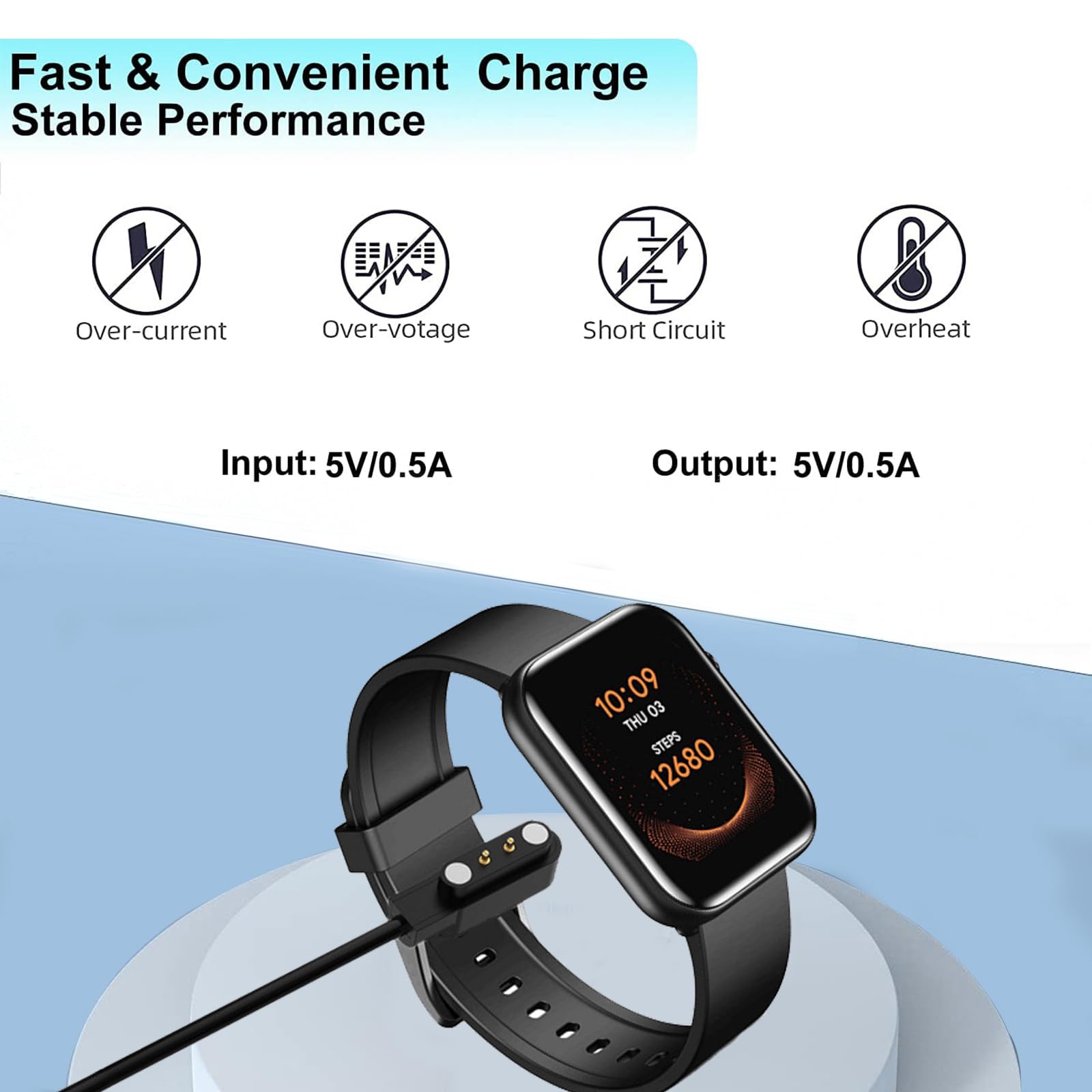KZIOACSH Charger Cable for CMF Watch 3 Pro/CMF by Nothing Watch Pro 2/Watch Pro 1 - Image 2