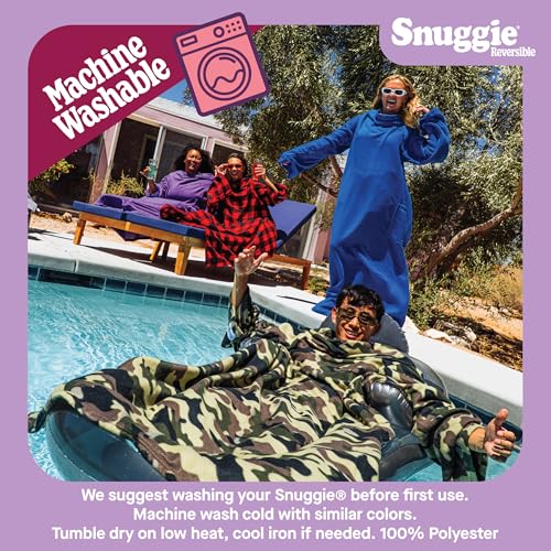 Image of Snuggie The Original Wearable Blanket With Sleeves & Pockets | Cozy Oversized Throw for Adult Men & Women | One Size, 71x54