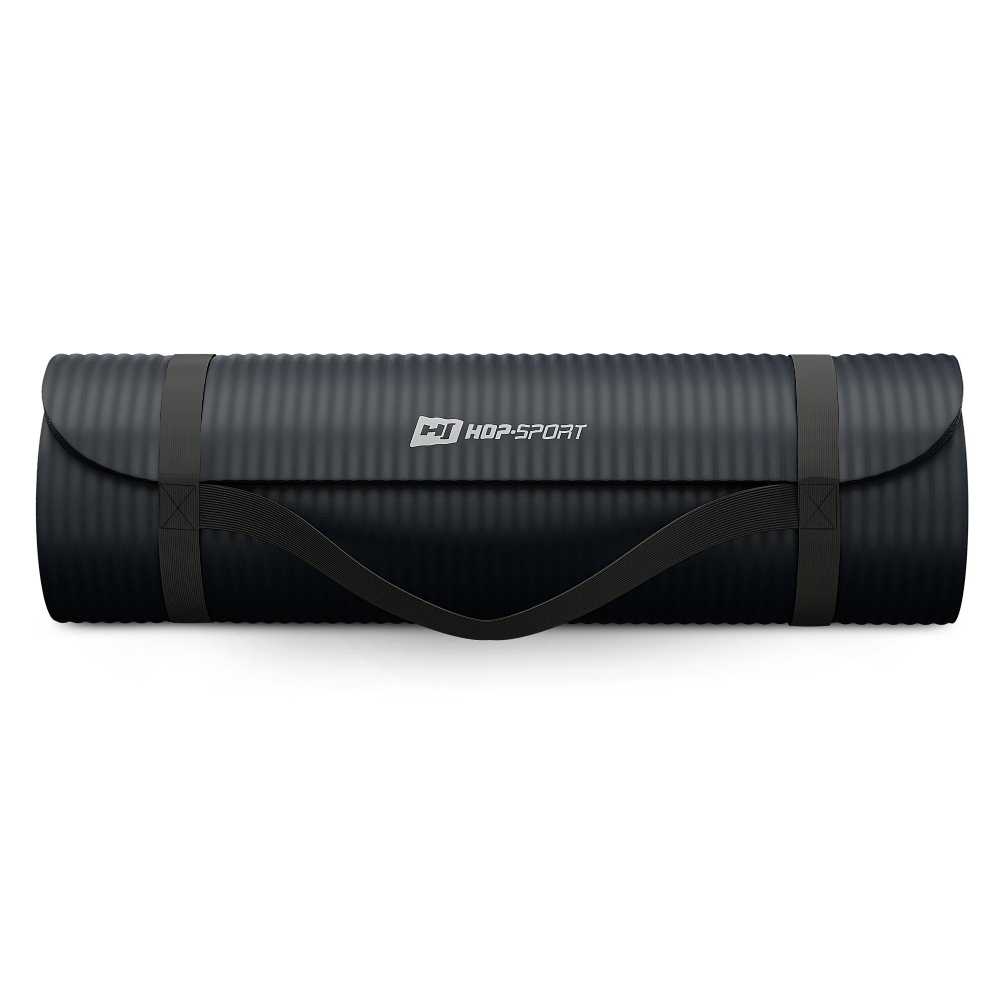 HOP-SPORT® Tapis de Fitness antidérapant 190 x 60 x 2 cm, Tapis Pilates Yoga et Gymnastique avec Sangle de TranSPORT en Mousse NBR pour Entraînement à la Maison, Doux pour la Peau