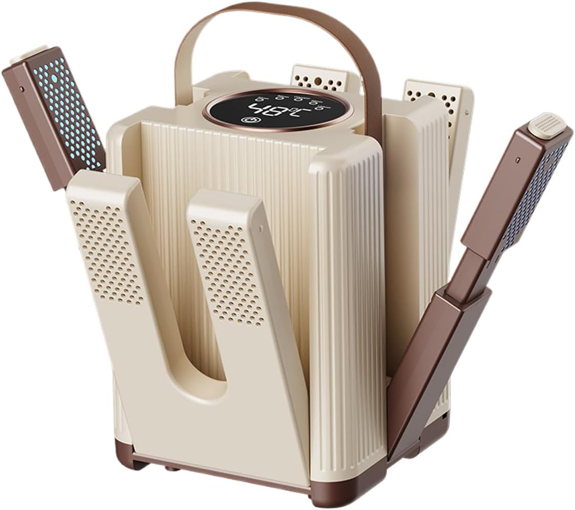 Boot Dryer - 6 Drying Ports Electric Foldable Boot Warmer with Timer, Portable for Home, Travel, Shoe, Sneaker, Glove, Garment Drying, Ideal for Outdoor Enthusiasts, Campers, Construction Workers - Image 1 of 9