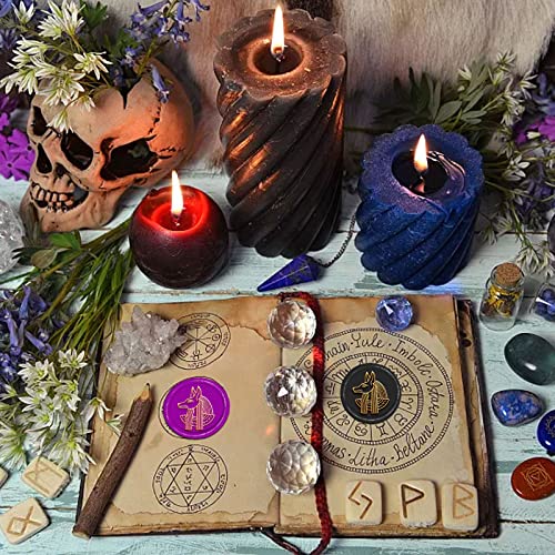 CRASPIRE Anubis Wax Seal Stamp Egyptian Theme Mythological Sealing Stamp Copper Seals Retro Removable Brass Stamp Head with Wooden Handle for Halloween Letter Invitation Envelope Cards Decoration - Image 3