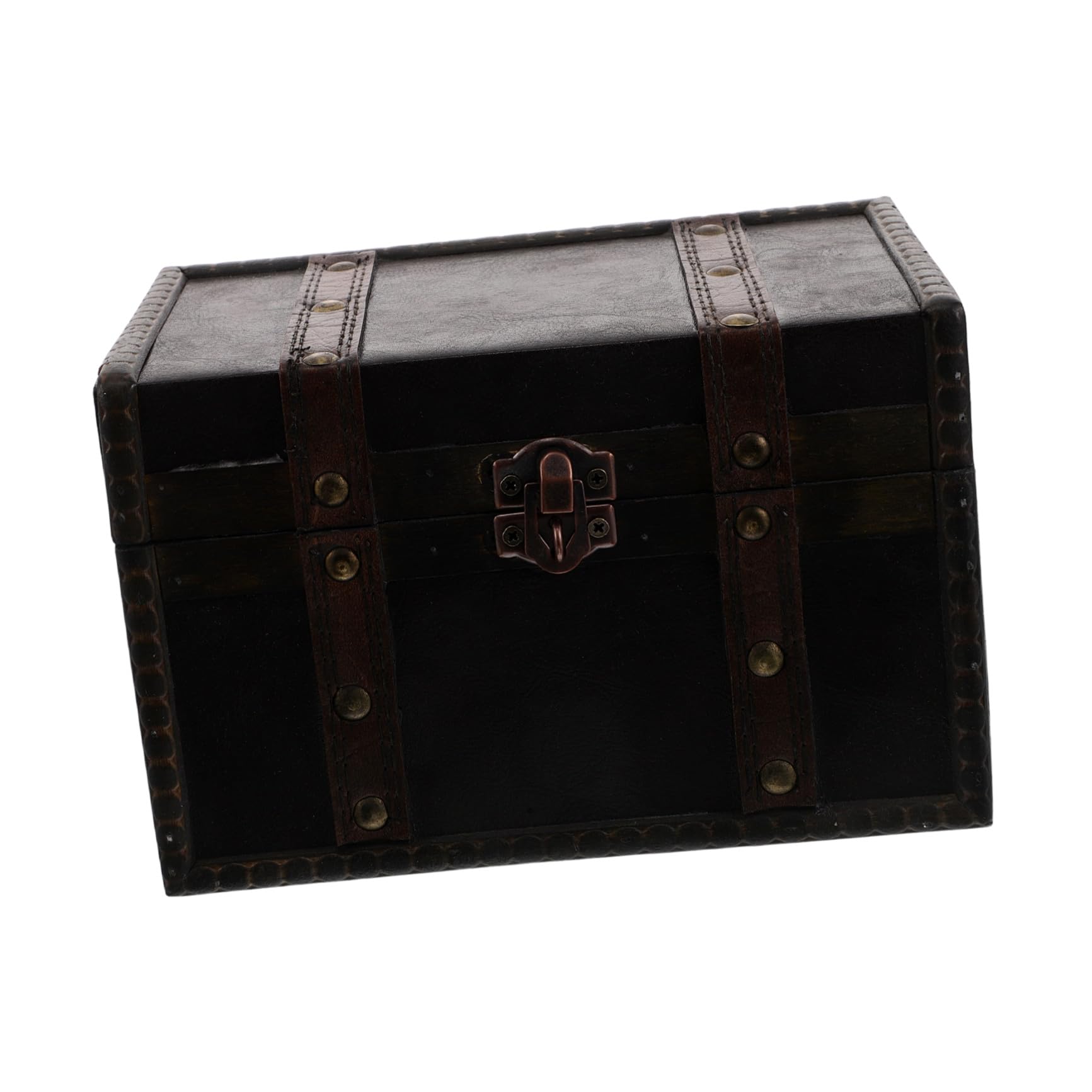 Coffret à Bijoux Vintage en Bois Massif avec Serrure Secrète de Style Rétro