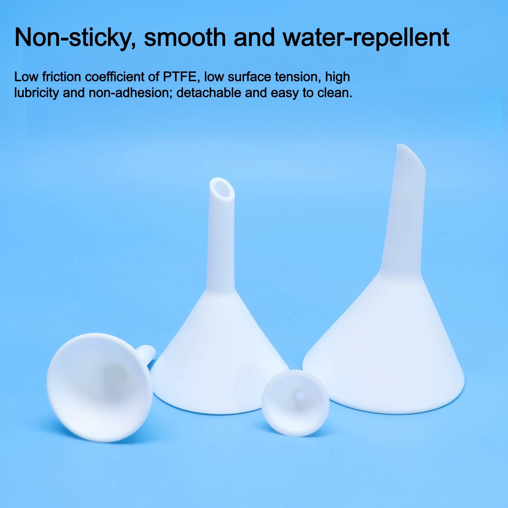 Embudo de PTFE, herramienta de filtración de laboratorio cónica de 32-160 mm(D130mm)
