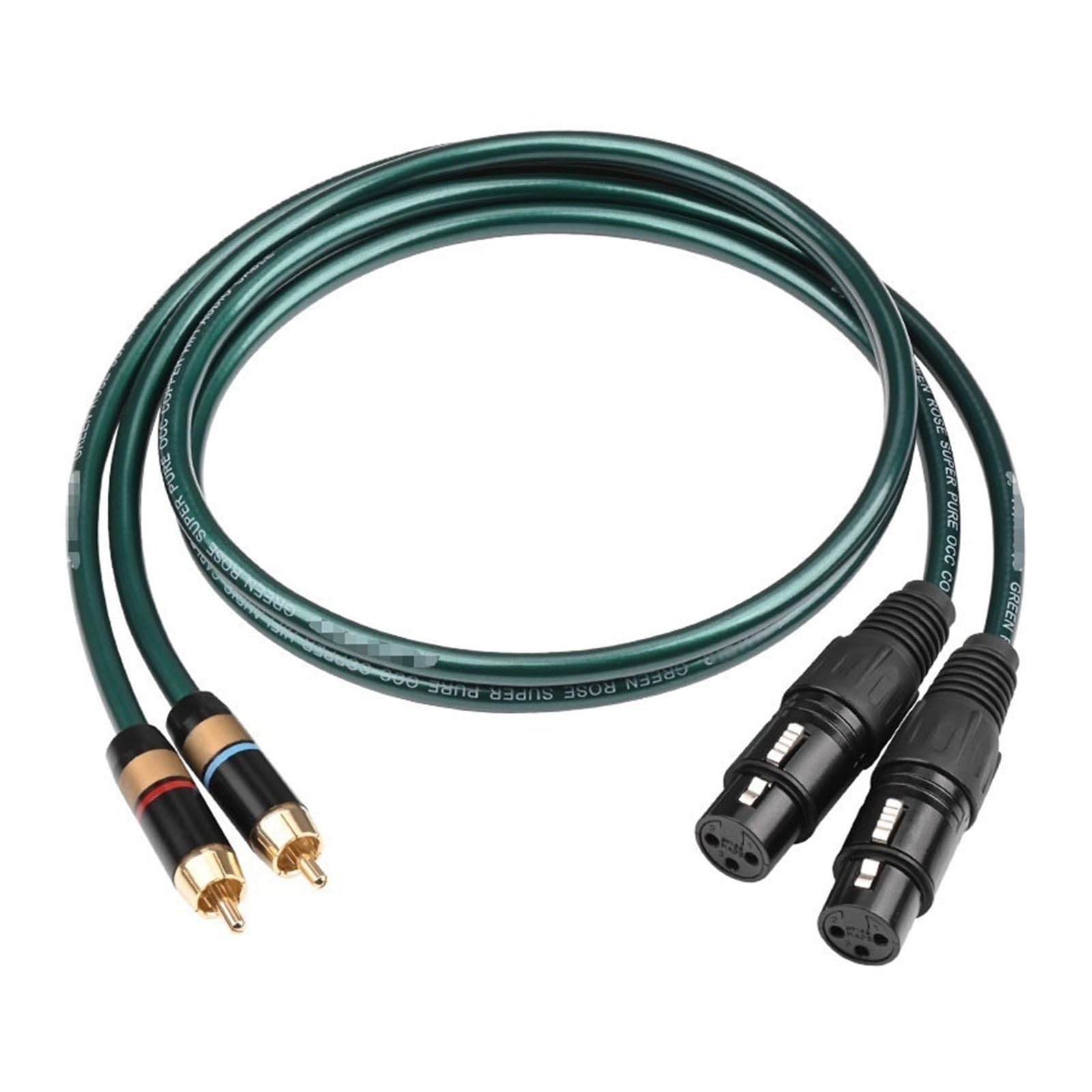 Câble audio Hifi 7N OCC de 0.5m avec conducteurs d'exception pour audiophiles exigeants