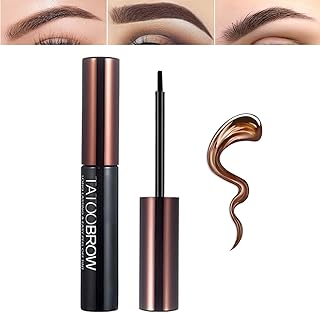 Fusang 1 Pcs Peel Off Tattoo Eyebrow Gel,Eye Brow Gel Natural Elegant Eyebrow Tattoo Peel Off Long Wear Waterproof Easy Peel Off Eyebrow Brow Tattoo Makeup (Light Brown)