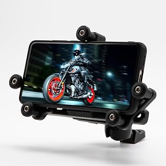Motorcycle Mobile Phone Holder, Universal 3.5-7.5 Inch Smartphone Holder for Motorcycle, ATV, Scooter B