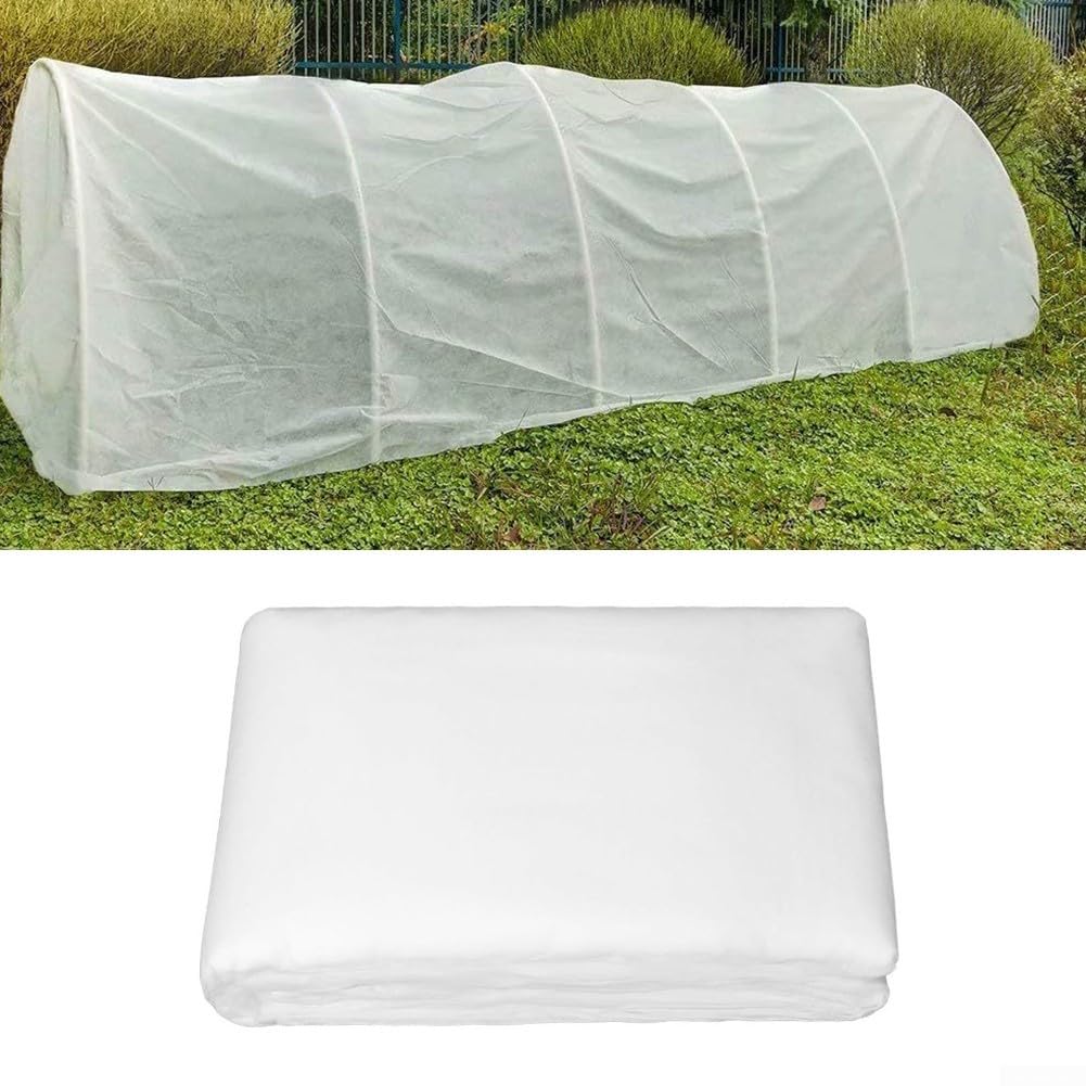 30 g, no tejida, protección contra heladas, para invernaderos de verduras, resistente al viento, para jardín y exterior, manta de rosas (3 x 15 m), ideal para protección de plantas