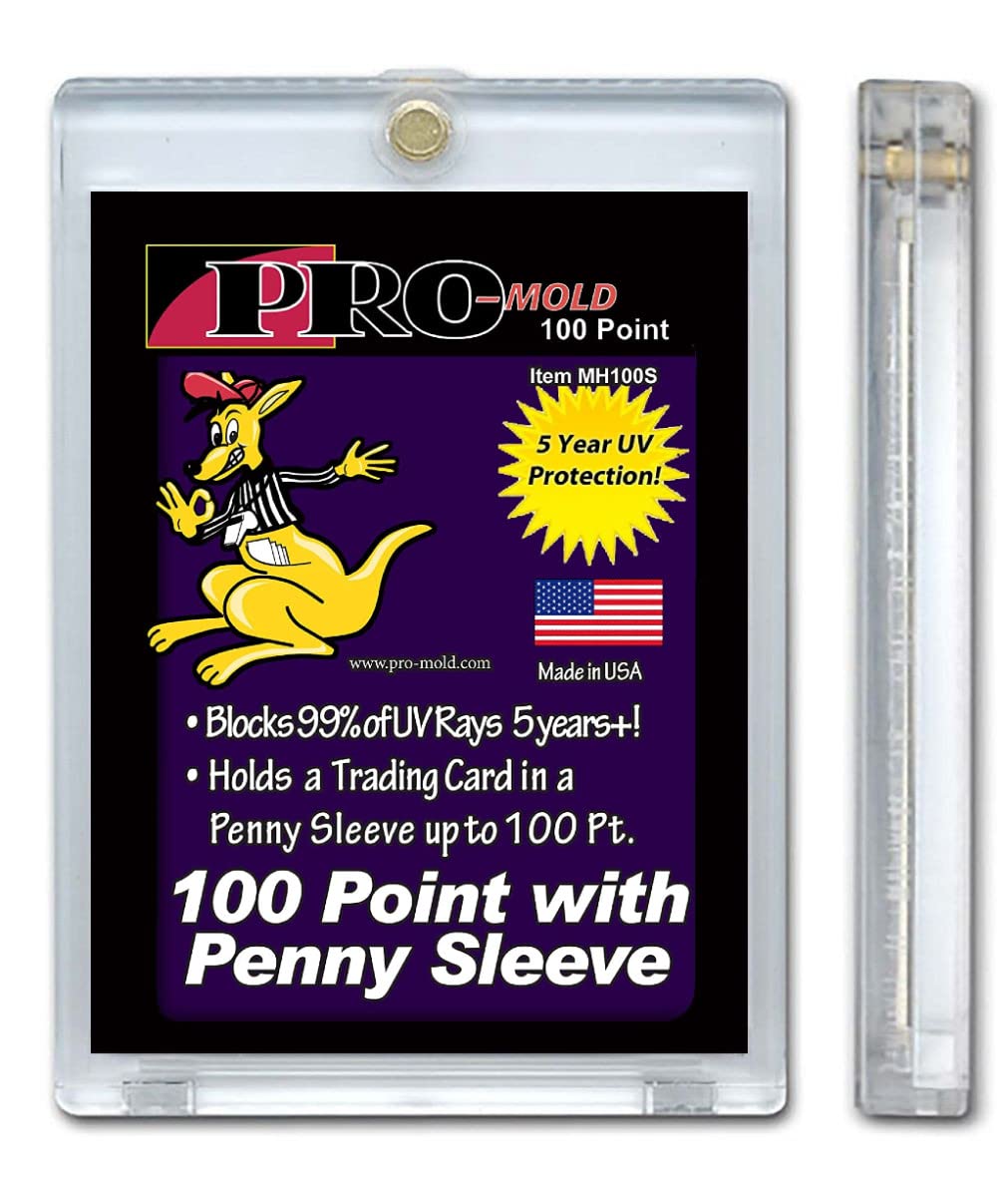 Pro-mold Box(20) Pro-Mold 100 pt. Magnetic One Touch Card Holders Holds Sleeved Card MH100S