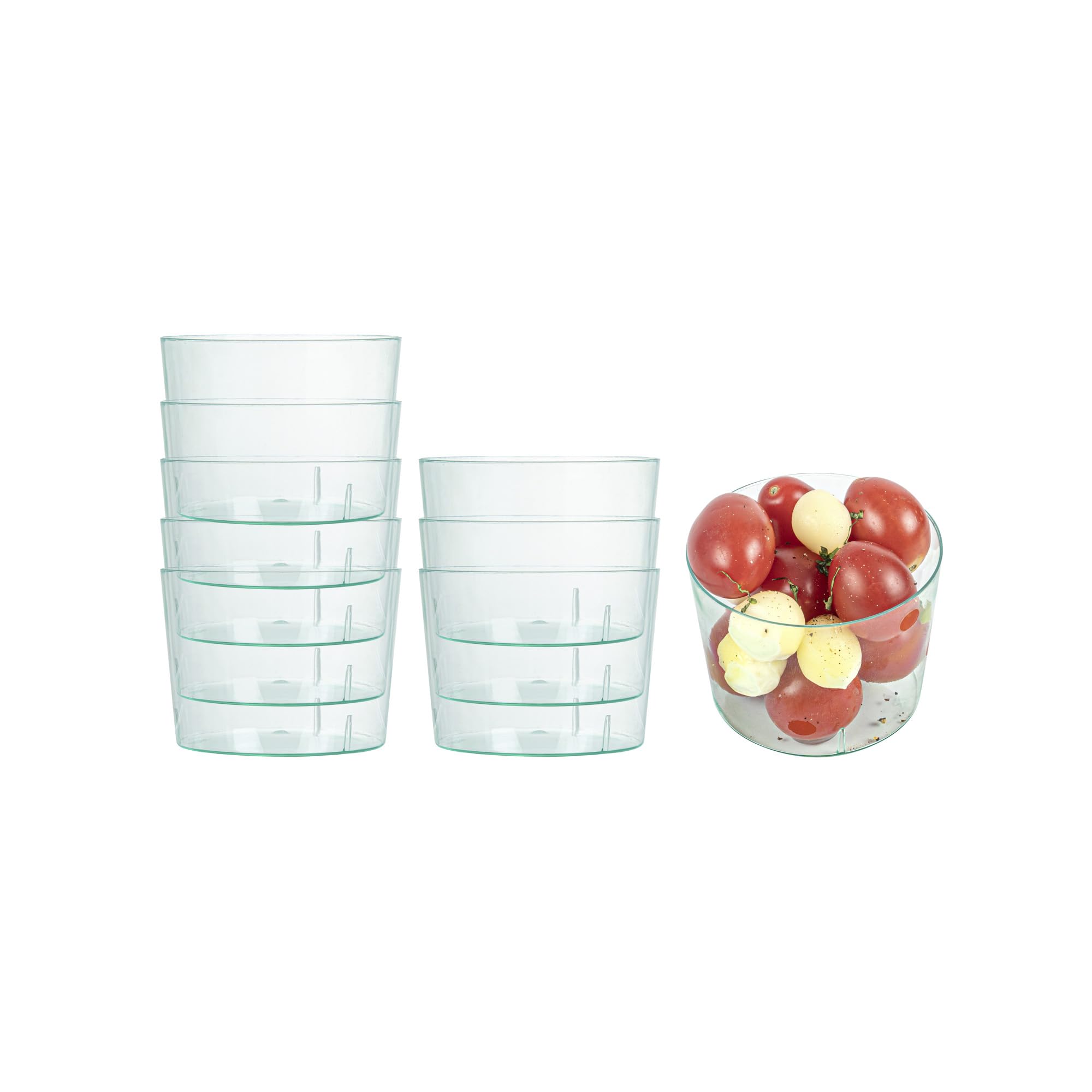 Restaurantware 100 vasos de postre, vasos redondos de mousse de 6 onzas, vasos de plástico transparente para postres, fiestas y eventos, para aperitivos o postres Restaurantware