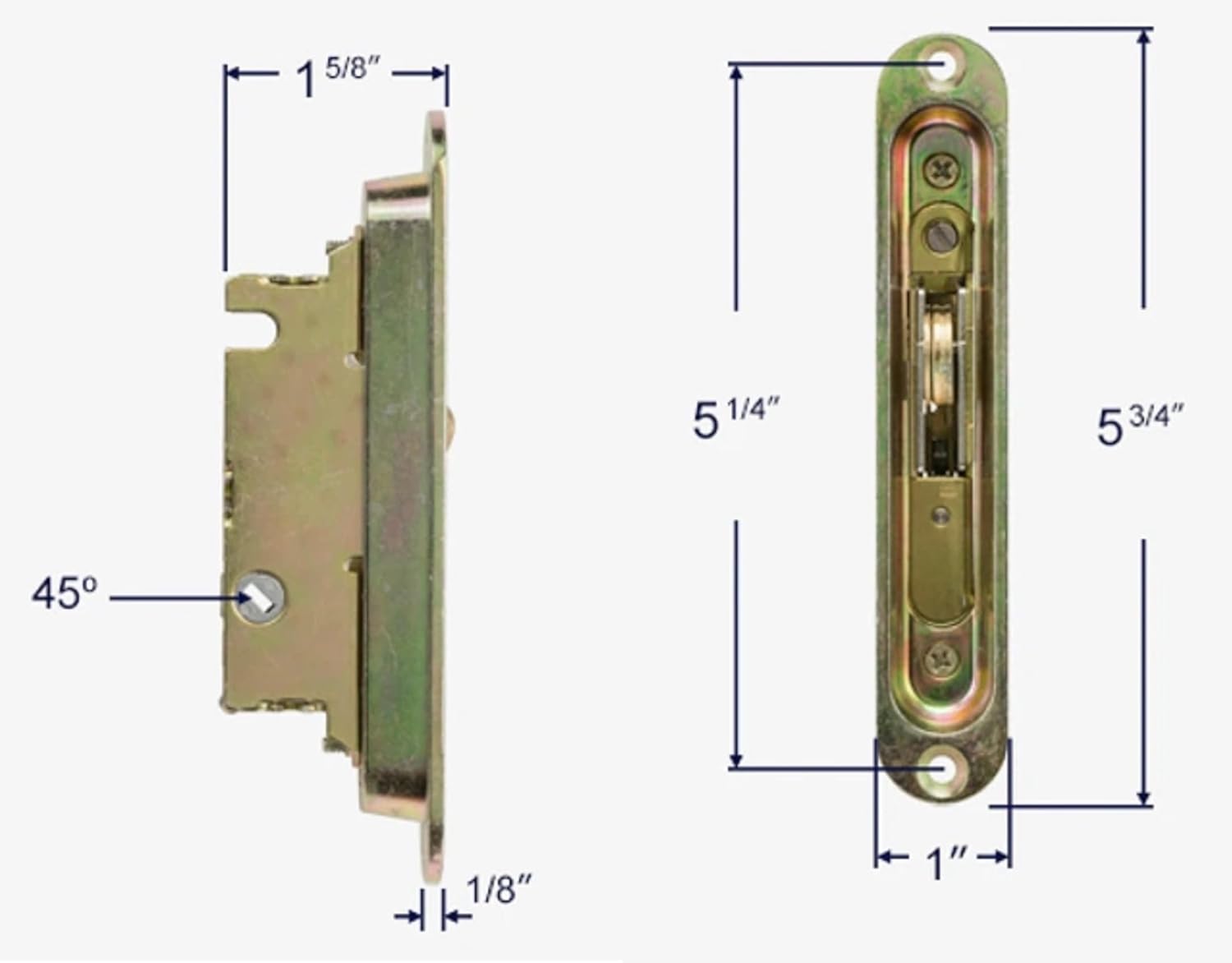 8.5" PGT Sliding Door Handle Kit for Patio Glass Door Repair | Replacement Complete Set - Locking Mechanism, Mortise Lock, Trimplate, Keepers, Screws, Thumb Latch Lever | 3-15/16" Hole Spacing - WHITE