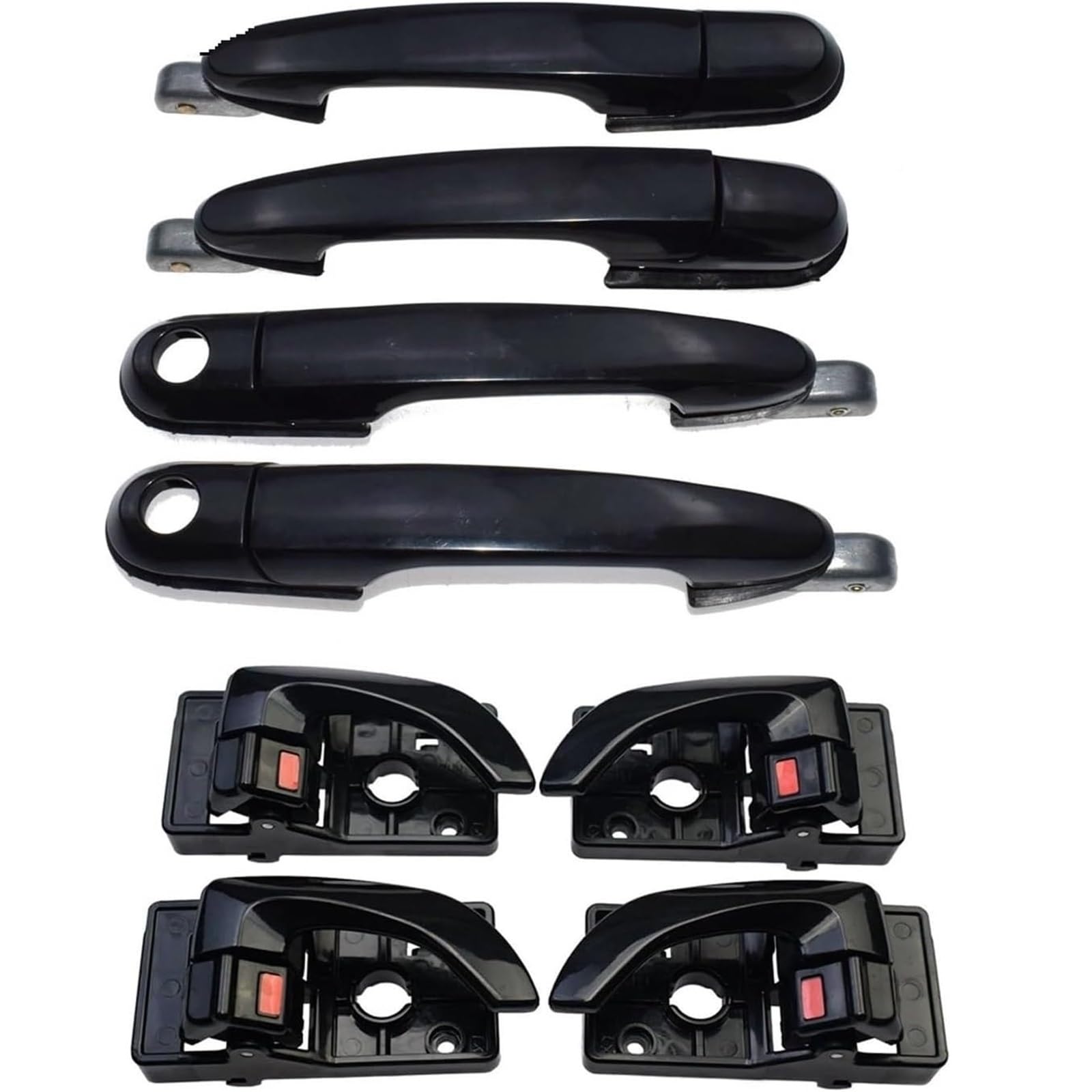 Glymzoi Black Car Exterior Door Handles Car Exterior Door Handle For Hyundai For Tucson 2005-2009 Interior Front Rear Left Right