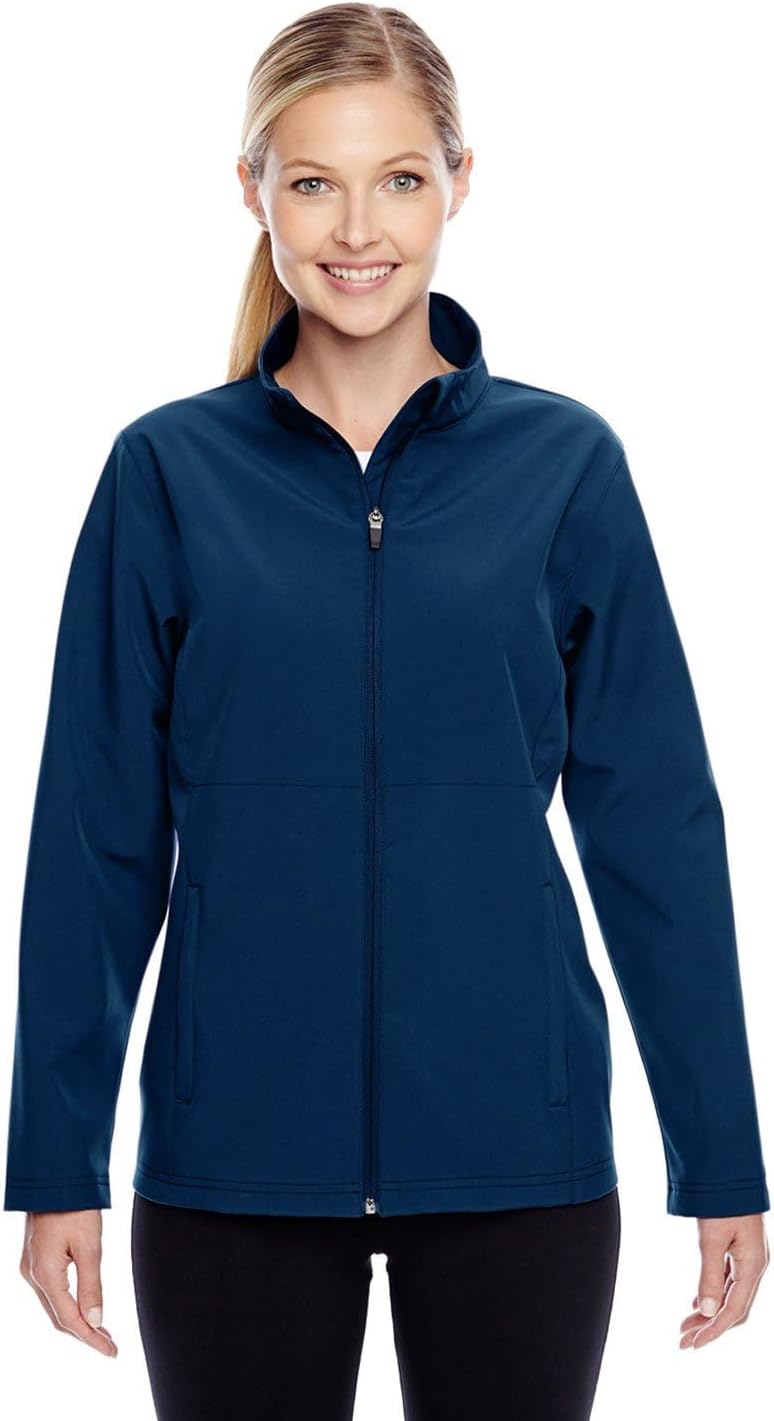 TEAM 365 Ladies Leader Soft Shell Jacket, Large, Sport Dark Navy