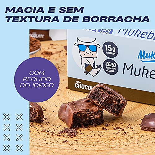 Barrinha de proteína Mukebar sabor Chocolate, Muke, 60g
