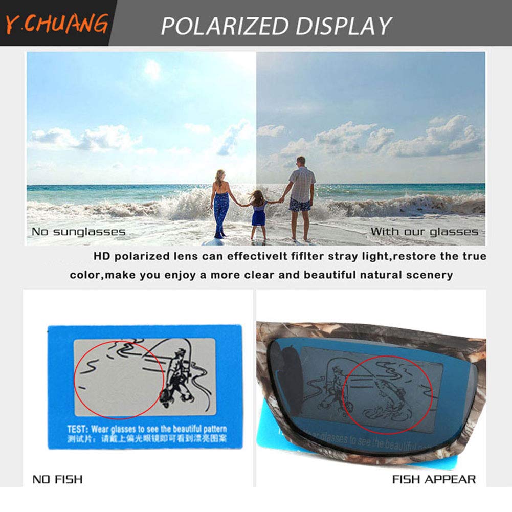 Occhiali da sole polarizzati mimetici per uomo donna pesca occhiali sportivi all'aperto Caccia occhiali da sole protezione UV