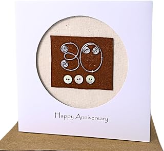 Camellia Bees Pearl 30th Wedding Anniversary Card For Her Him, Handmade Card for Couple, Wife, Husband (30th)