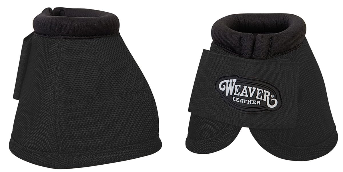 Weaver Leather Ballistic No-Turn Bell Boots, Black, Medium — view 5