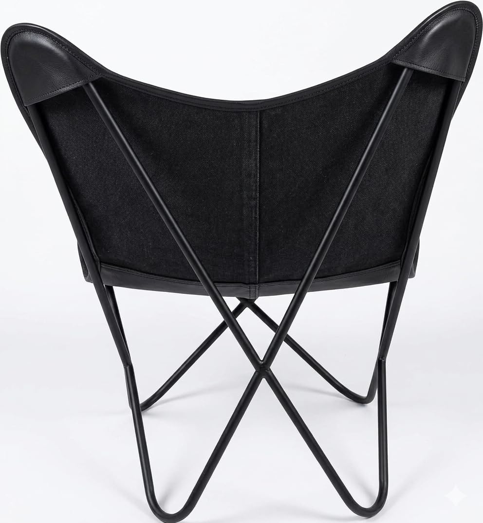 Leather Butterfly Chair Covers, Solid Leather Waterproof and Oilproof Stretch Dining Chair Protector Cover Slipcover Tan Color for Livingroom Chair Only Cover