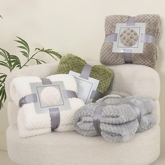 Throw Blanket for Sofa & Bed,Extra Large Soft Fluffy Fleece Blanket Double Bed Size Single for Bedroom Couch Fuzzy Cozy Lightweight for All Season(Dark Gray,150x200 cm)