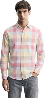 The Indian Garage Co Men Slim Fit Checkered Cutaway Collar Long Sleeves Casual Shirt Price In India