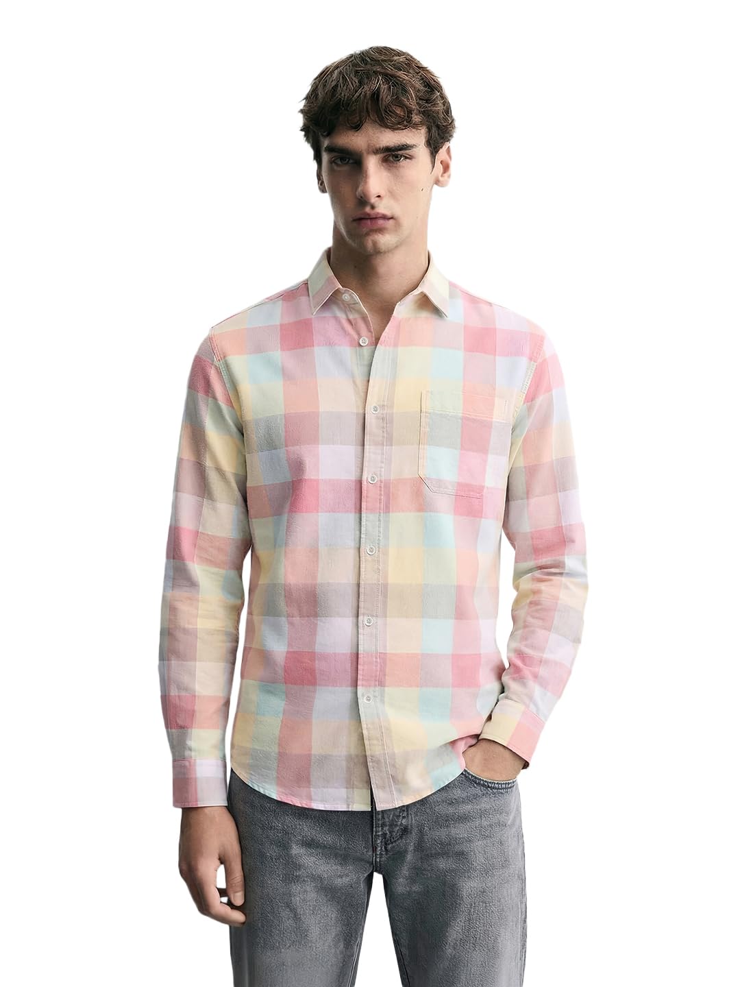 The Indian Garage Co Men Slim Fit Checkered Cutaway Collar Long Sleeves Casual Shirt - Review, Price and Buying Guide