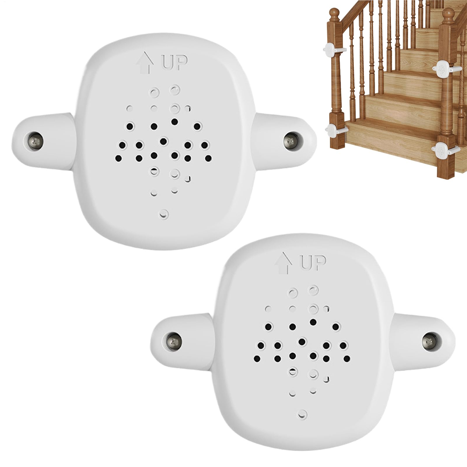 Qoukonao Stair Banister Protector | Baby Stair Gate Post Fitting Kit, Hardware Toddler Care Fittings for Home Staircase Handrail Guardrail Indoor