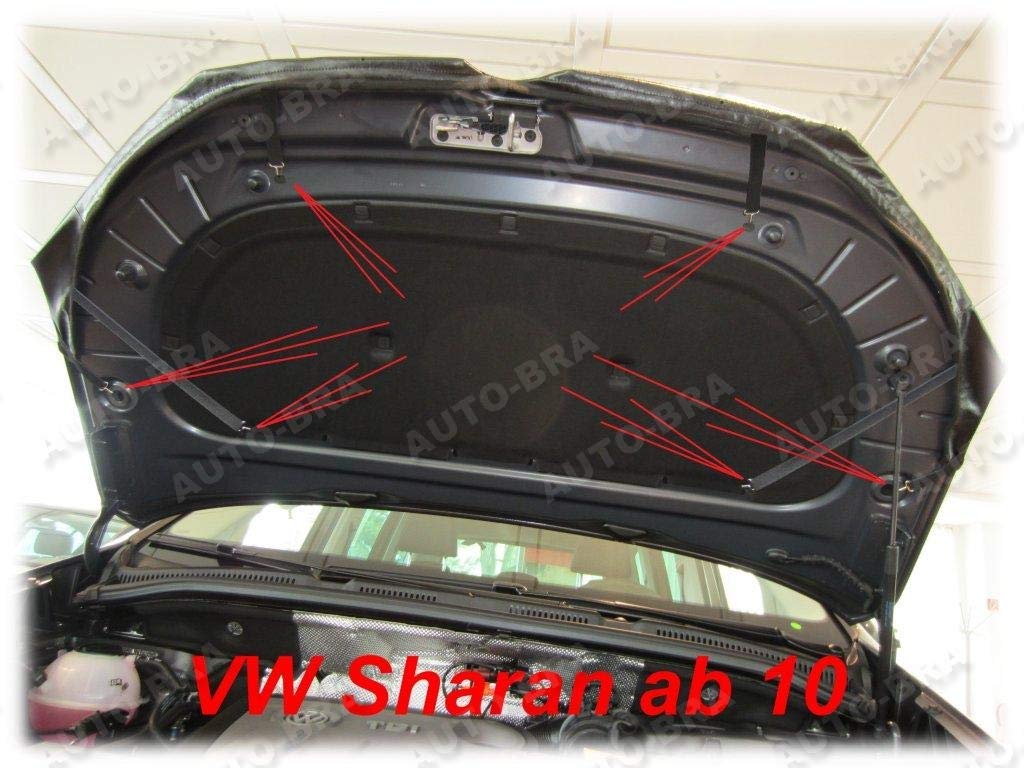 Carbon Optik Bra AB-00790 Auto Bra kompatibel mit Seat Alhambra ab 2010 Haubenbra Steinschlagschutz Tuning Bonnet Bra