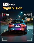 Dash Cam 4K Front, Built-in 5G WiFi Dash Camera for Cars, 64GB Card Included, Mini Dashcam with Loop Recording, 170°Wide Angle, Night Vision, 24H Parking Monitor, G-Sensor, Support 256GB Max