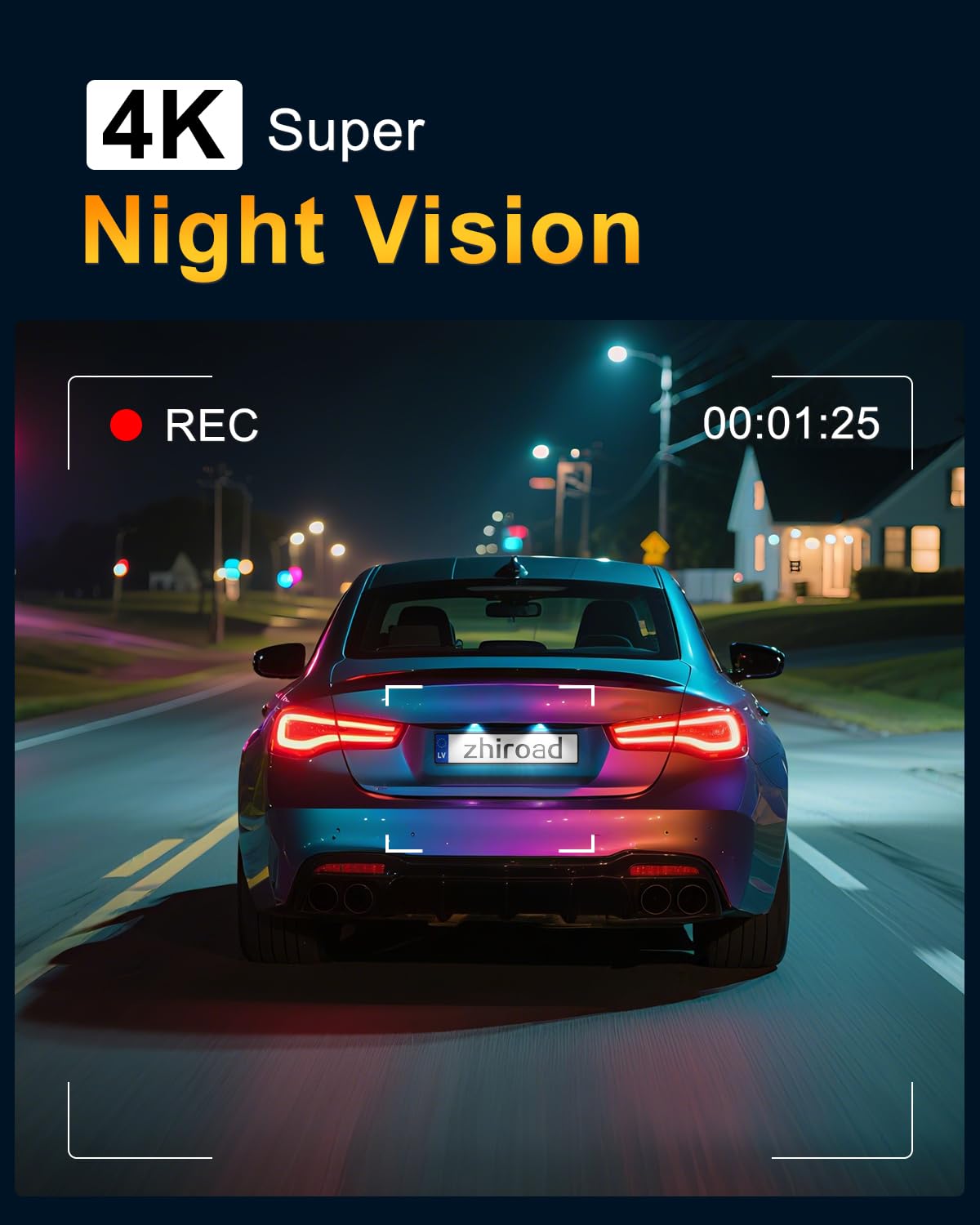 Dash Cam Auto 4K Frontal Dashcam con APP WiFi 5G Scheda SD da 64 GB,Telecamera Auto Schermo da 2,99'',Visione Notturna,WDR,Grandangolo 170°,Monitoraggio del Parcheggio,Sensore G,Registrazione in Loop