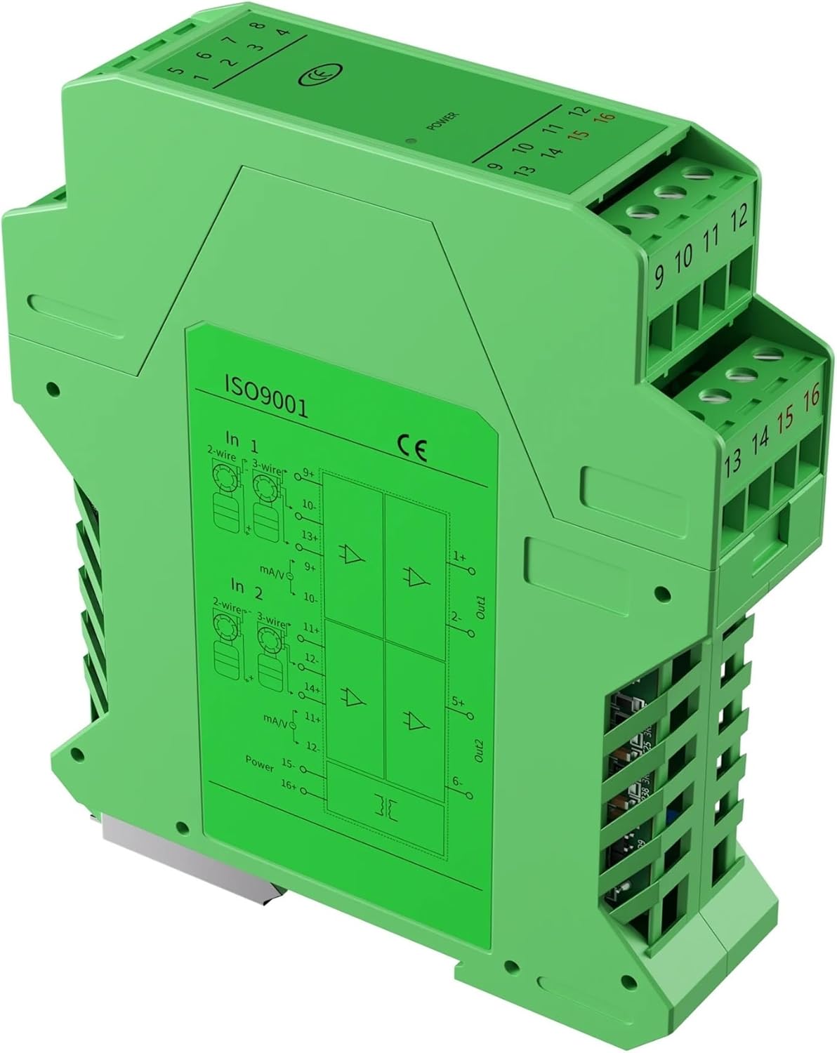 Signal Isolator 2 In 2 Out 2 In 4 Out 4-20mA 0-10V DC Voltage Current Isolated Transmitter Multi-Channel 0-20mA 0-10mA DC24V Signal Isolator(2 input 2 output,0-10V INPUT_DC24V POWER SUPPLY_0-10MA OUPU