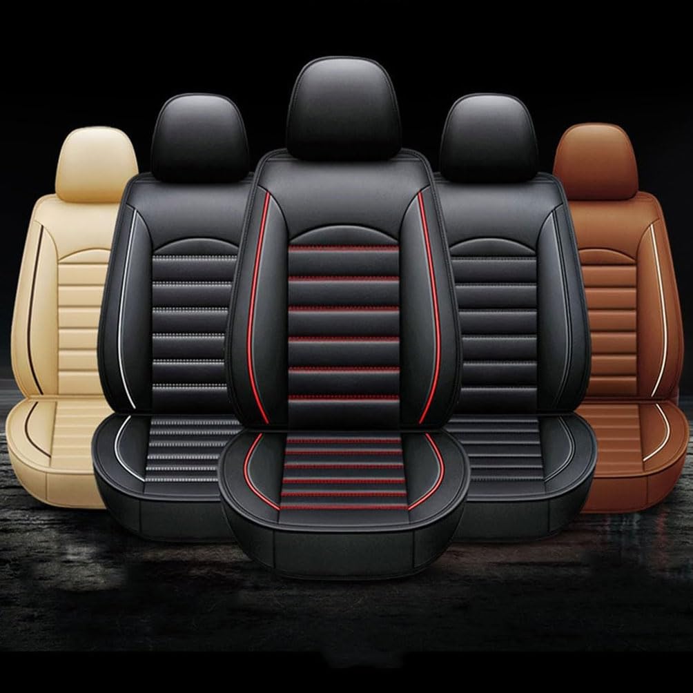 SSIMOO Set Coprisedili Auto per Opel Mokka/Mokka X 2012-2019, Coprisedile Anteriori E Posteriori Copri-Sedile Pelle Copri sedili Accessori,Black