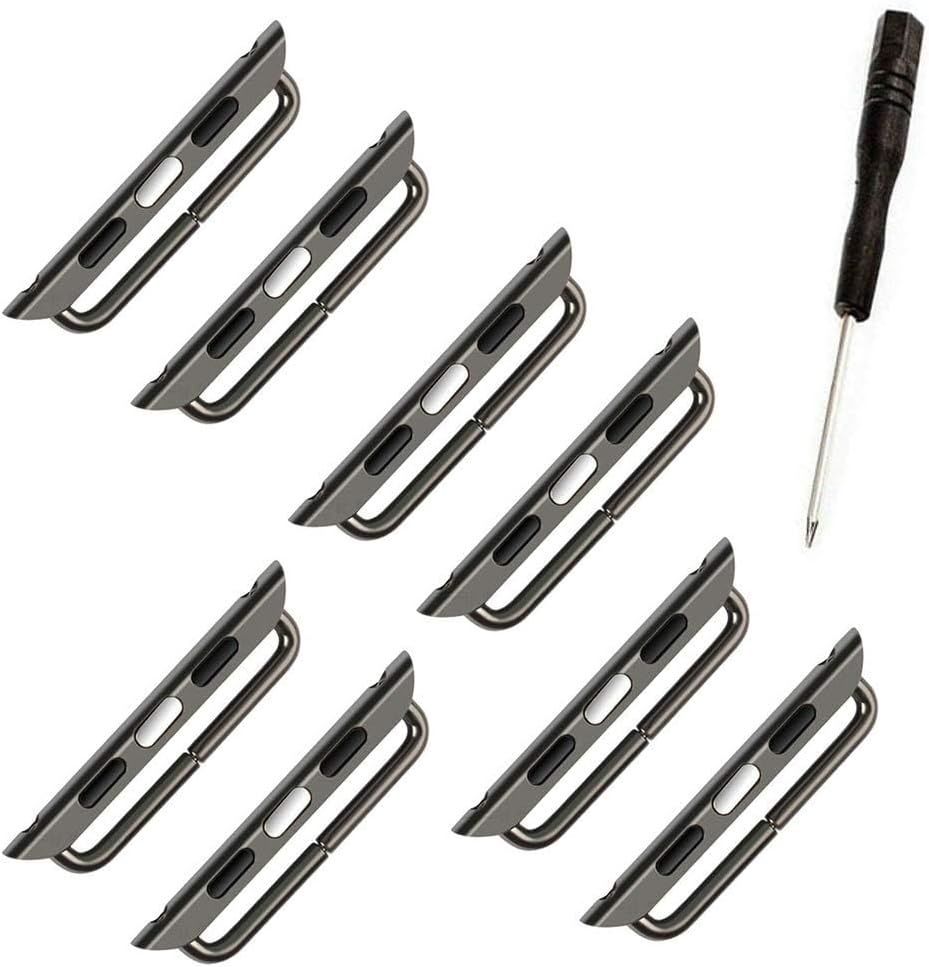 Watch Strap Connector Stainless Steel Adapter Replaceable Metal Connection Compatible for Apple Watch Band