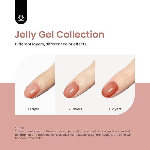 Miniatura 6 de beetles Gel Polish Esmalte de uñas de gel de gelatina de 0.5 fl oz (0.5 fl oz), color marrón, cálido y cómodo, esmalte de gel para remojar con