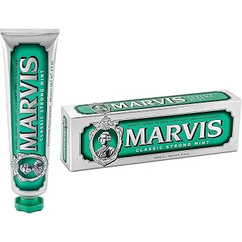 Marvis Toothpaste Classic Strong Mint 1 x 85 ml | Removes plaque, for healthy gums, prevents tooth decay, intense mint flavou