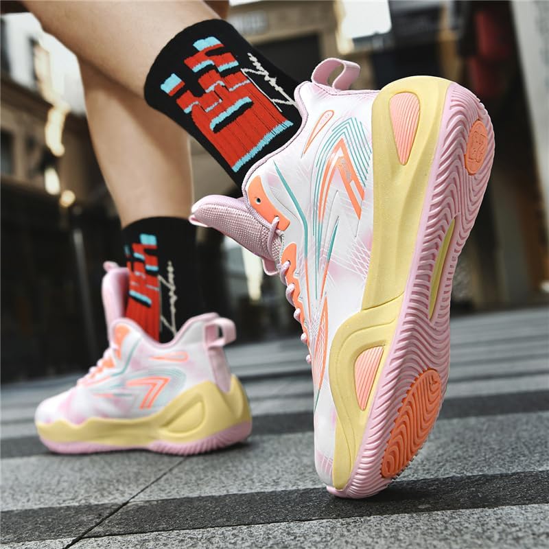 Basketball Shoes for Women Men Fashion High Top Comfortable Athletic Outdoor Sneakers