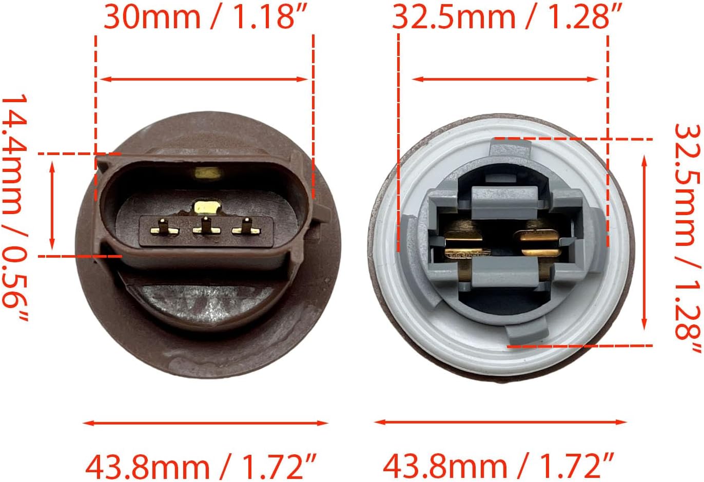 2PCS Tail Light Brake Signal Lamp Socket and Pigtail Connector YF1Z13411CA Compatible with Escape Explorer F-150 F-250 F-350 Fiesta Five Hundred Fusion Ranger Windstar MKZ Navigator